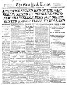 Diario día Armisticio 11 11 1918